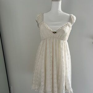 Wild Fable Cream Smocked Dress
